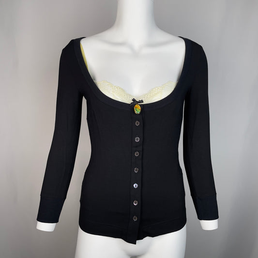 Dolce & gabbana 2000's Madonna lace henley top