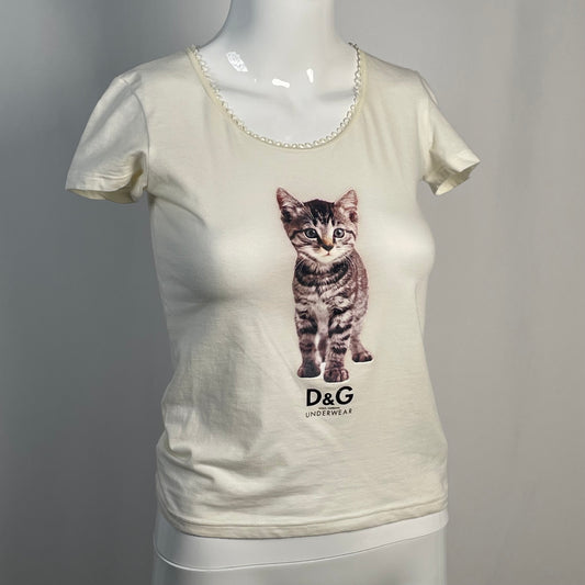 D&G underwear Cat print top (S)