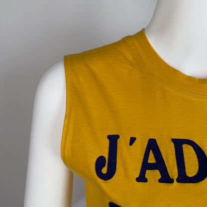 J'adore Dior Yellow x Dark blue tank top (S)