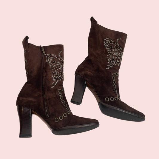 Dolce & Gabbana butterfly grommet heeled boots (36EU)