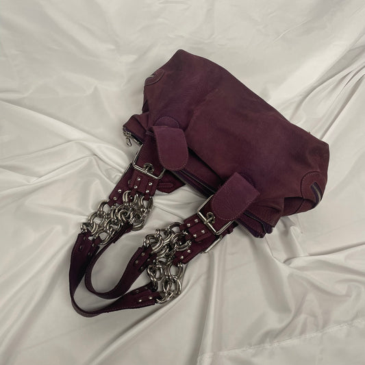 CHLOÉ F/W 2003 suede chain bag