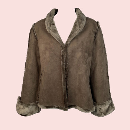 CHLOÉ faux fur and suede jacket