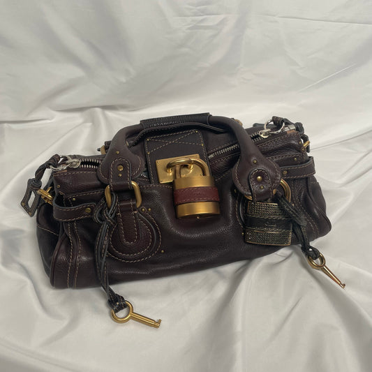 CHLOÉ 2011 brown paddington bag Swarovski