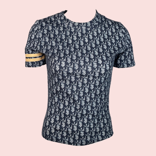 DIOR blue trotter short-sleeve top (S)