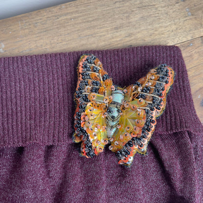 Chloé butterfly lurex knit bandeau top and scarf ensemble