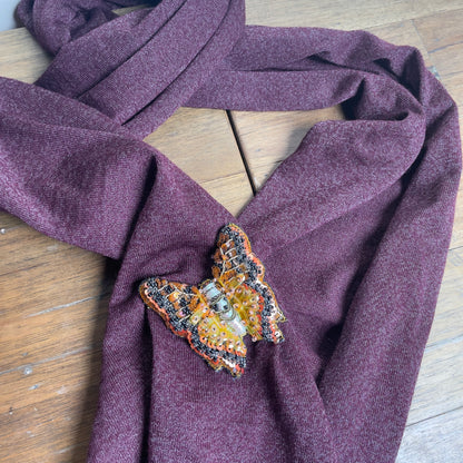 Chloé butterfly lurex knit bandeau top and scarf ensemble