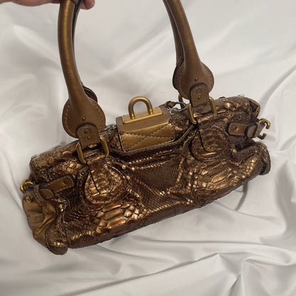 Chloé 2008 limited edition python paddington gold