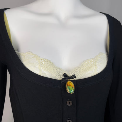 Dolce & gabbana 2000's Madonna lace henley top