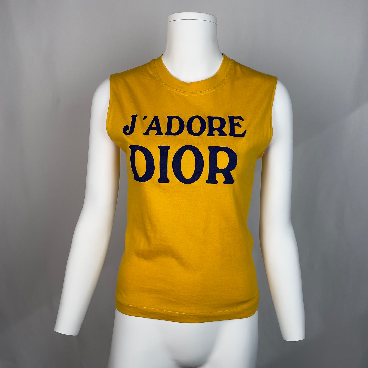 J'adore Dior Yellow x Dark blue tank top (S)