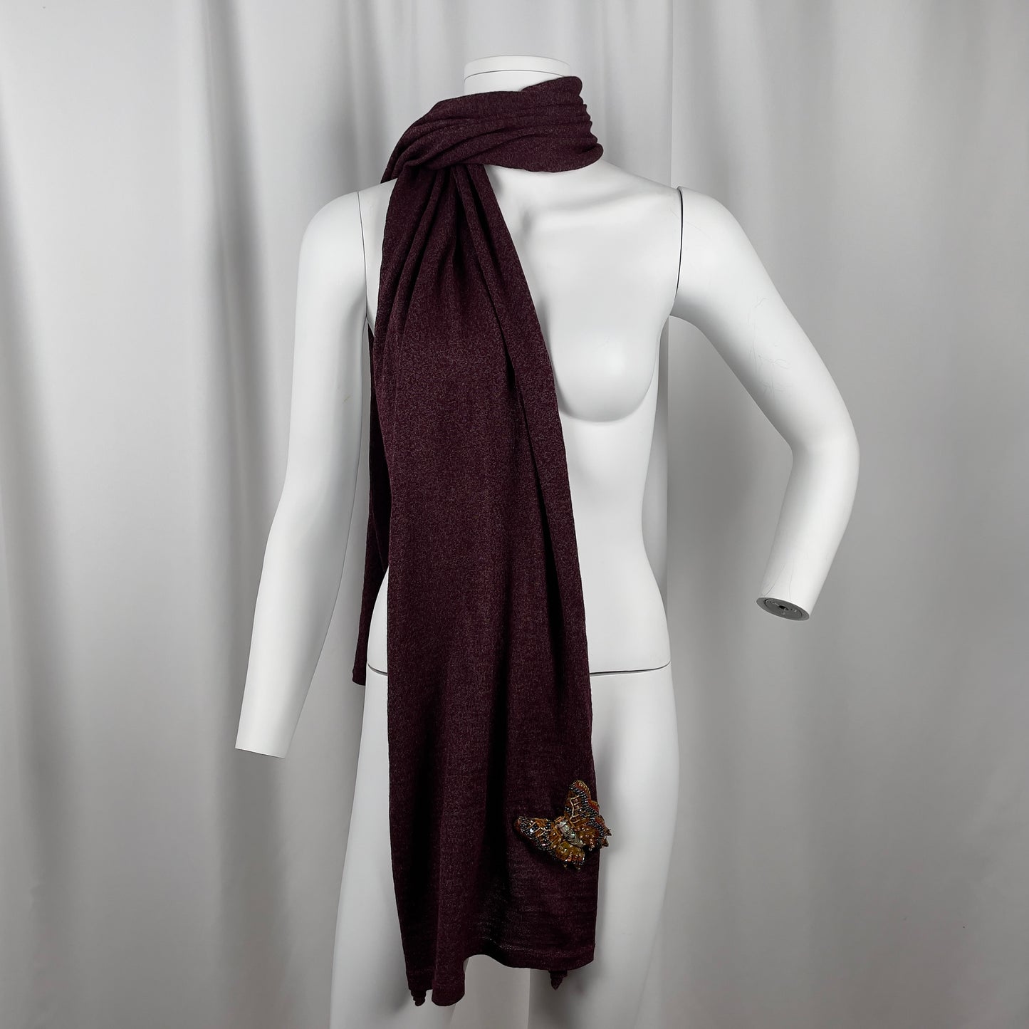Chloé butterfly lurex knit bandeau top and scarf ensemble