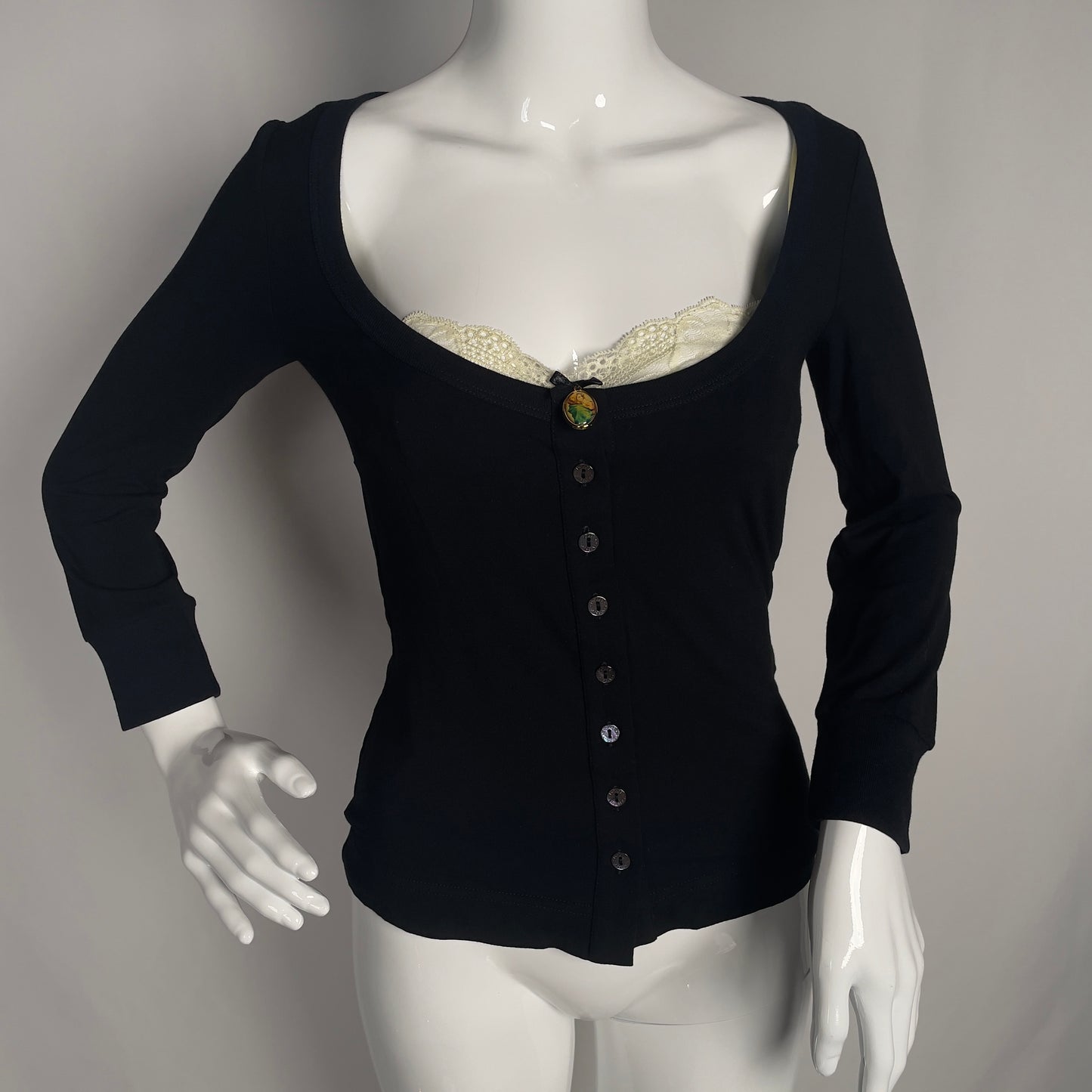 Dolce & gabbana 2000's Madonna lace henley top