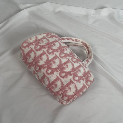Dior pink trotter terry towel bag