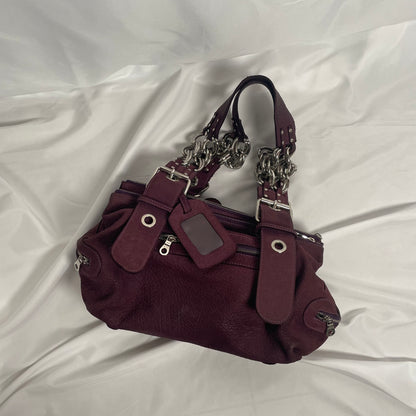 CHLOÉ F/W 2003 suede chain bag