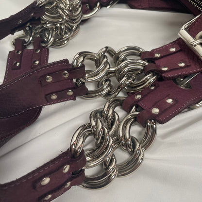 CHLOÉ F/W 2003 suede chain bag