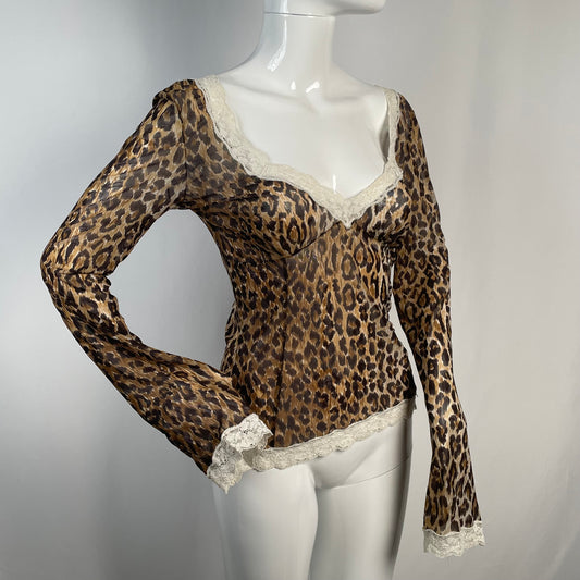 D&G leopard mesh long-sleeve (S)