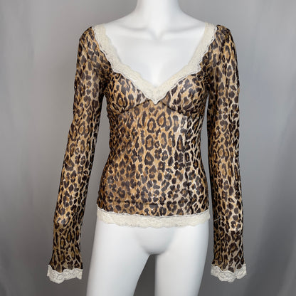 D&G leopard mesh long-sleeve (S)