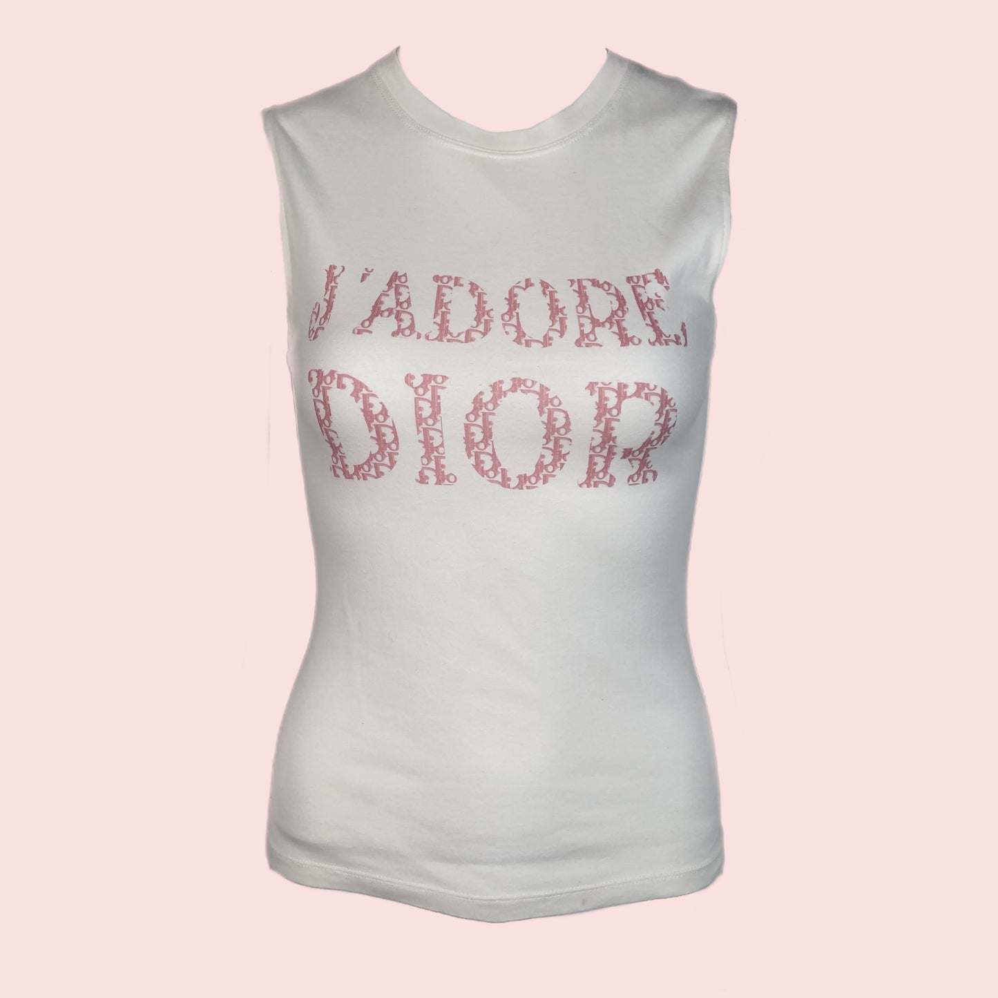 J'adore Dior trotter White x Pink tank top (XS)