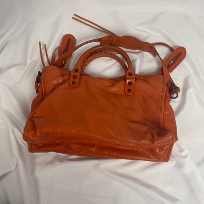 2010 Balenciaga city bag orange