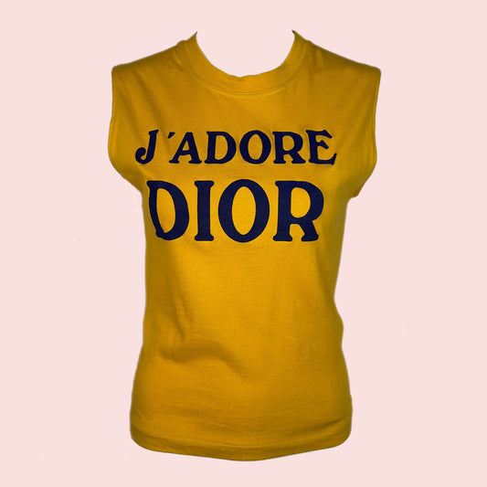 J'adore Dior Yellow x Dark blue tank top (S)