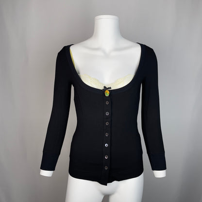 Dolce & gabbana 2000's Madonna lace henley top