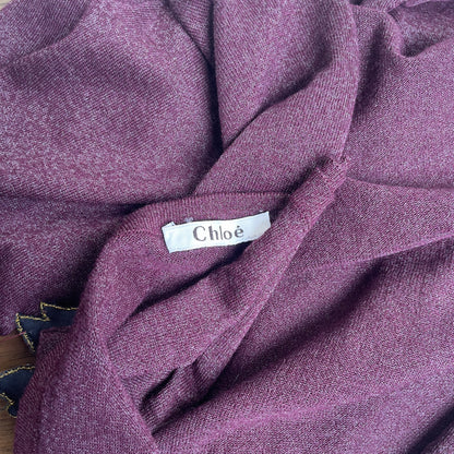 Chloé butterfly lurex knit bandeau top and scarf ensemble