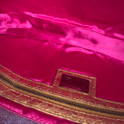 Fendi iridescent suede baguette with stone zucca