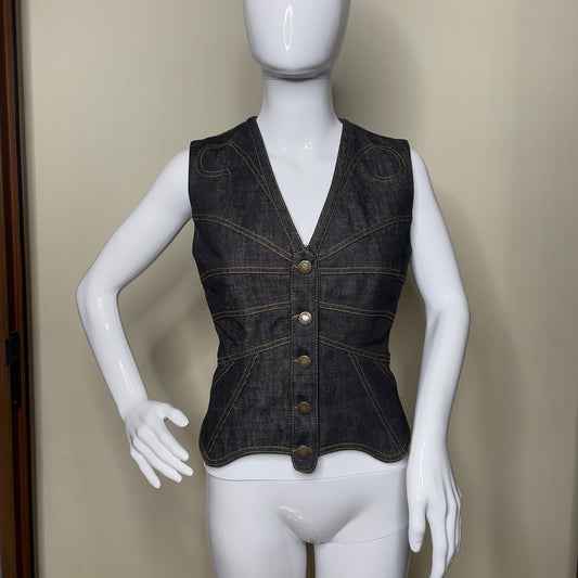 DOLCE & GABBANA S/S 2002 butterfly vest with suede lacing BNWT