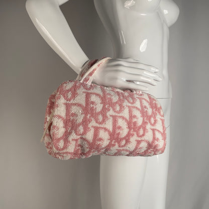 Dior pink trotter terry towel bag