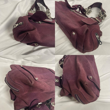 CHLOÉ F/W 2003 suede chain bag
