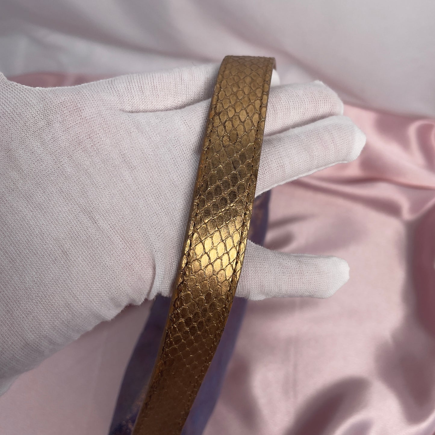 Fendi iridescent suede baguette with stone zucca