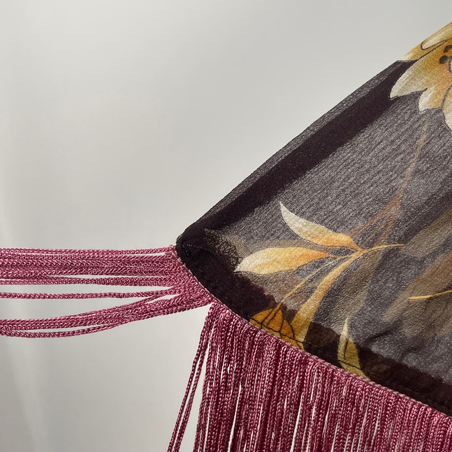Dolce & Gabbana floral fringe scarf