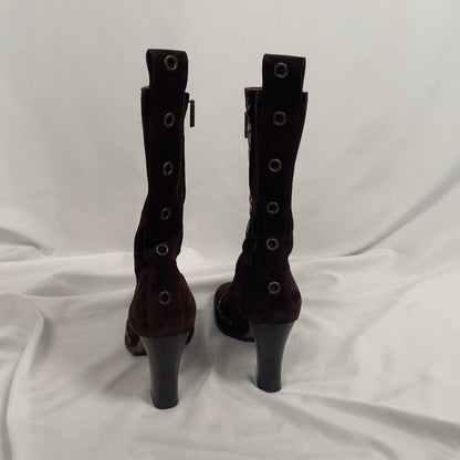 Dolce & Gabbana butterfly grommet heeled boots (36EU)