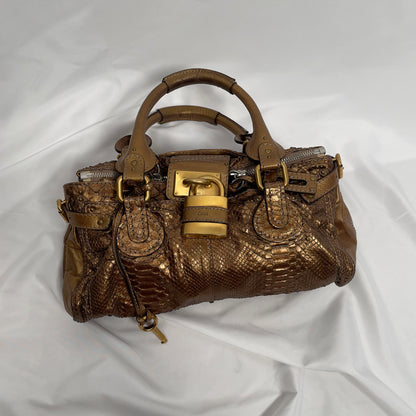 Chloé 2008 limited edition python paddington gold