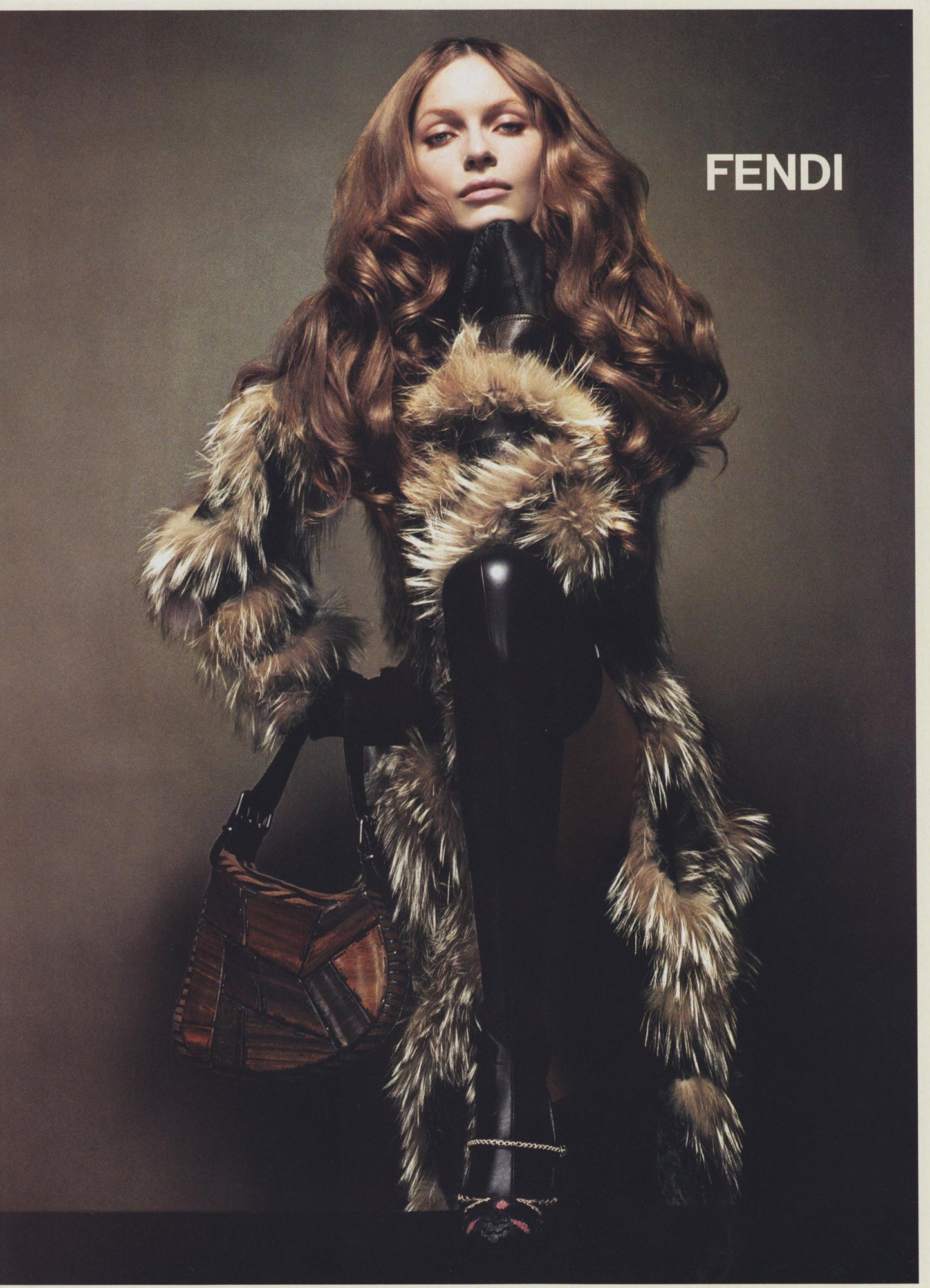 Fendi copper plate oyster bag