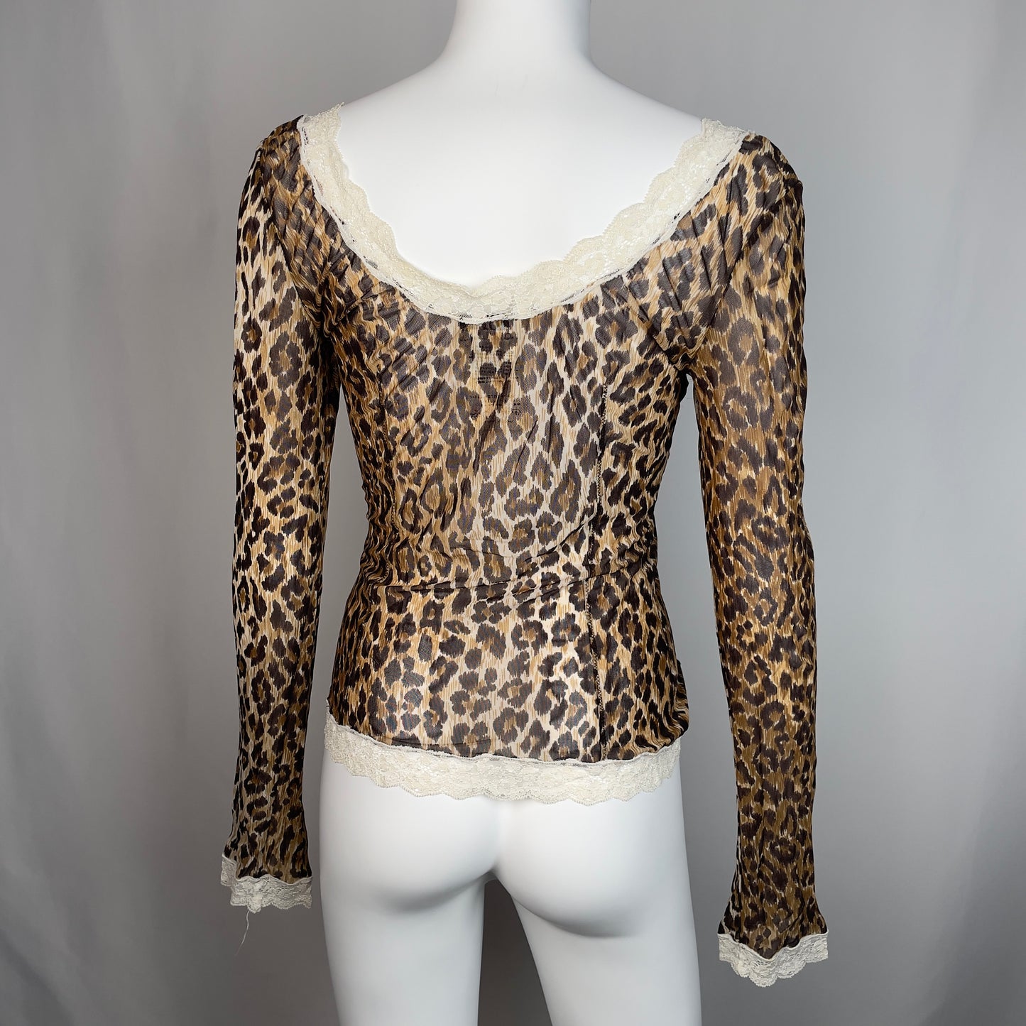 D&G leopard mesh long-sleeve (S)