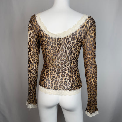 D&G leopard mesh long-sleeve (S)
