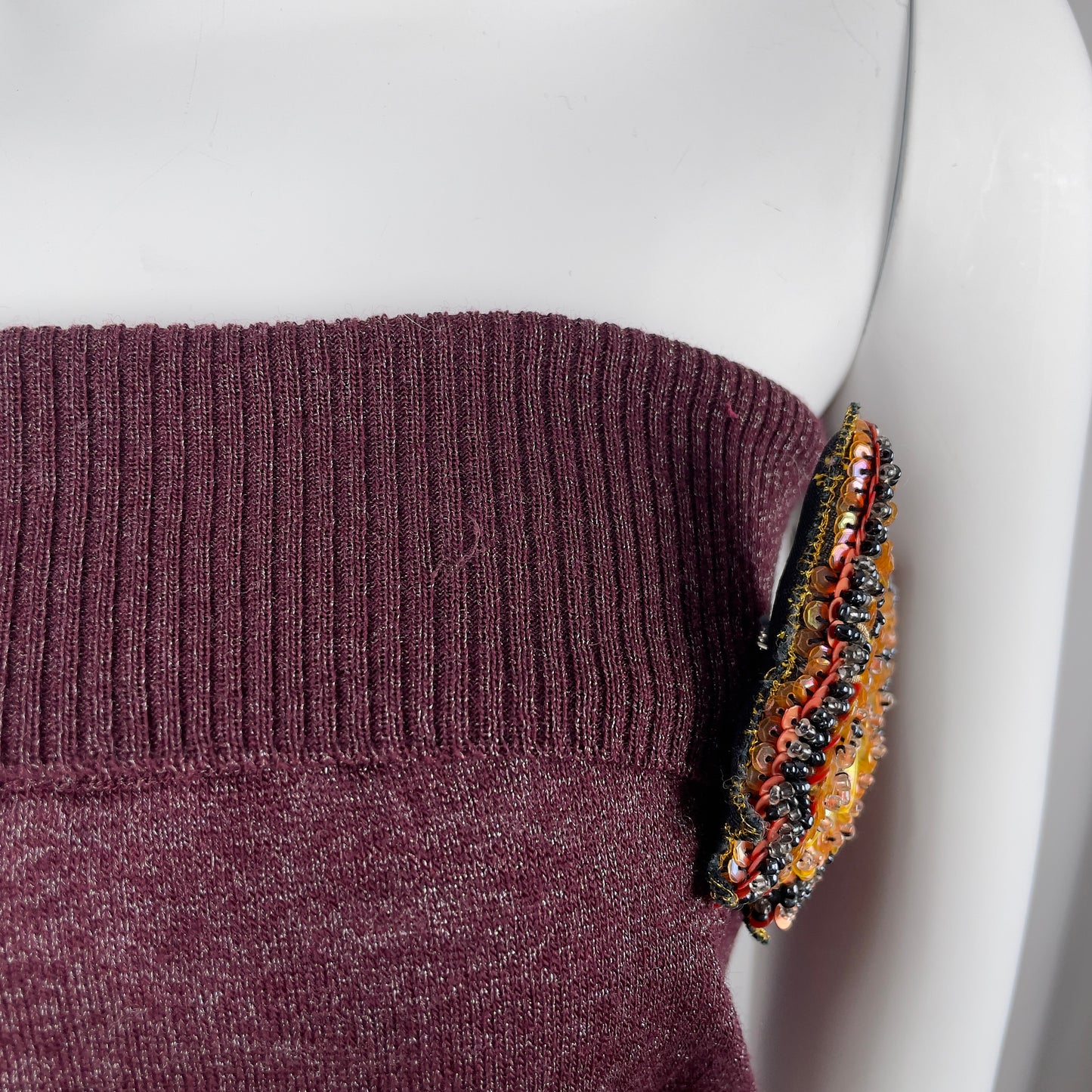 Chloé butterfly lurex knit bandeau top and scarf ensemble