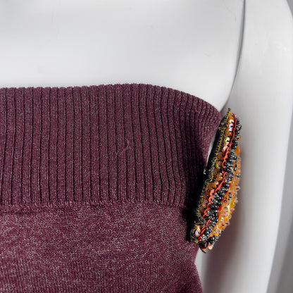 Chloé butterfly lurex knit bandeau top and scarf ensemble