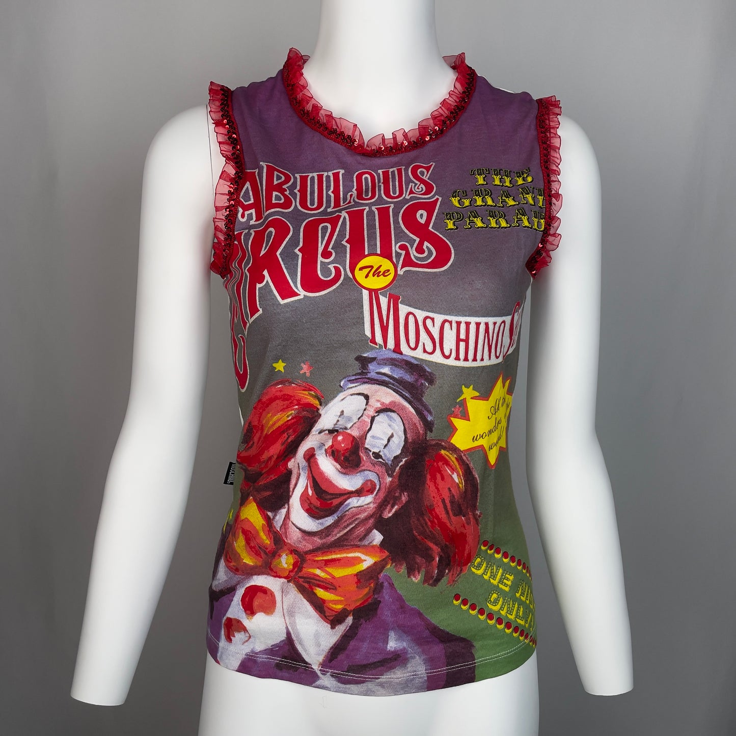 Moschino Circus graphic top (IT42)