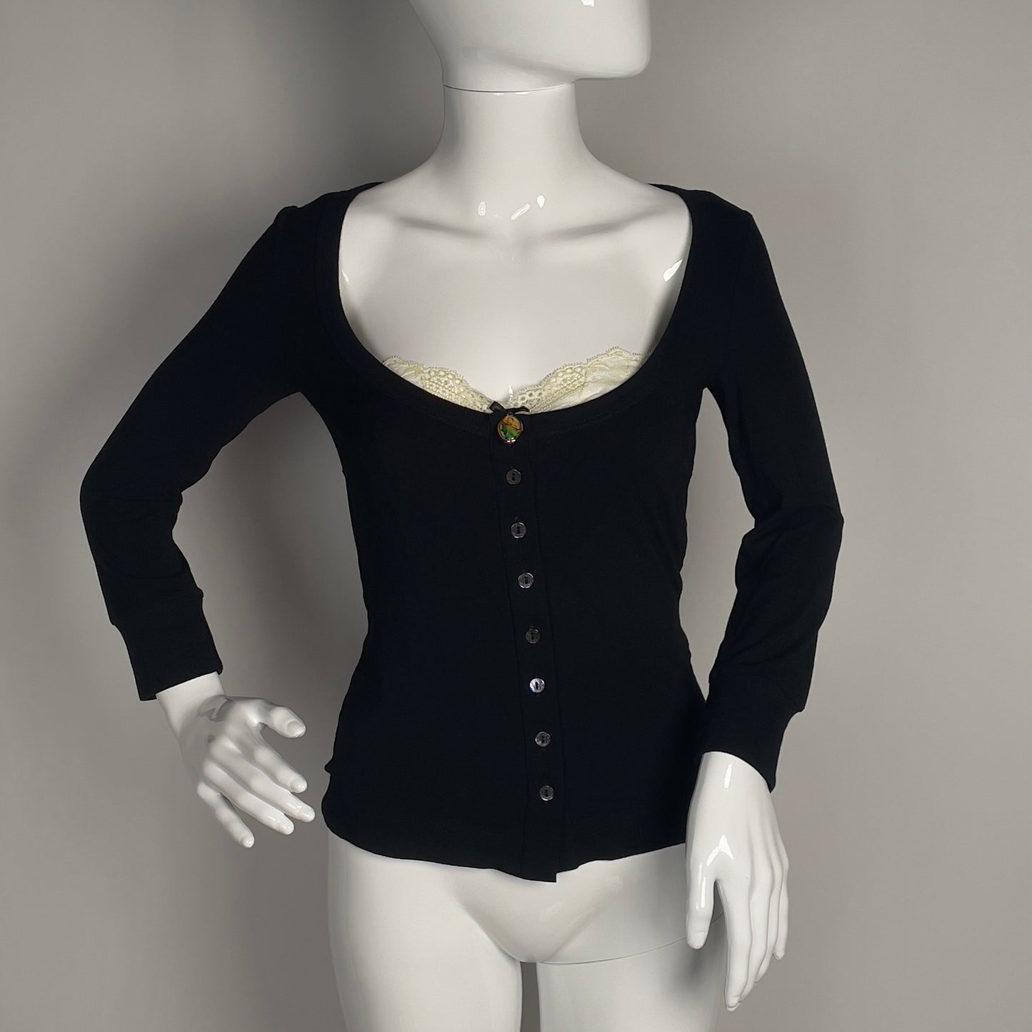 Dolce & gabbana 2000's Madonna lace henley top
