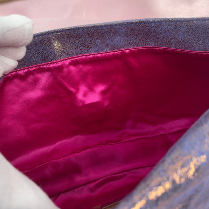 Fendi iridescent suede baguette with stone zucca