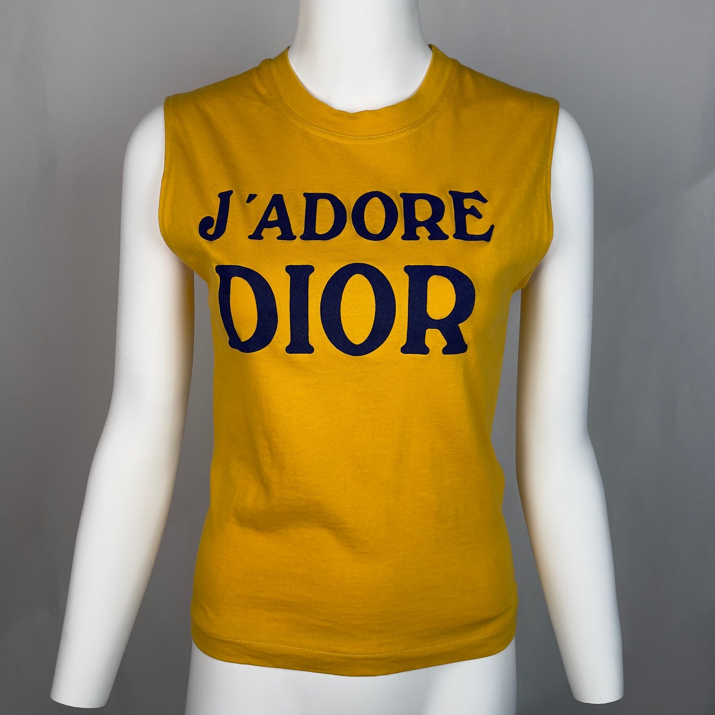 J'adore Dior Yellow x Dark blue tank top (S)