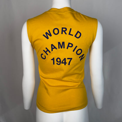 J'adore Dior Yellow x Dark blue tank top (S)