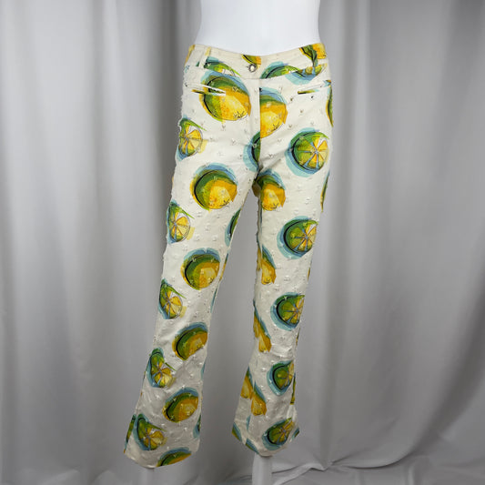 Rare Dior lemon capri pants