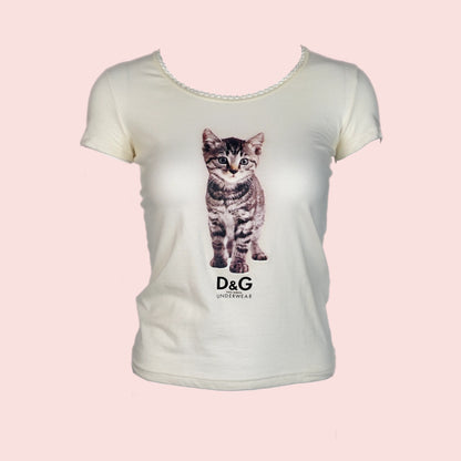 D&G underwear Cat print top (S)