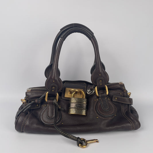 CHLOÉ 2011 brown paddington bag Swarovski