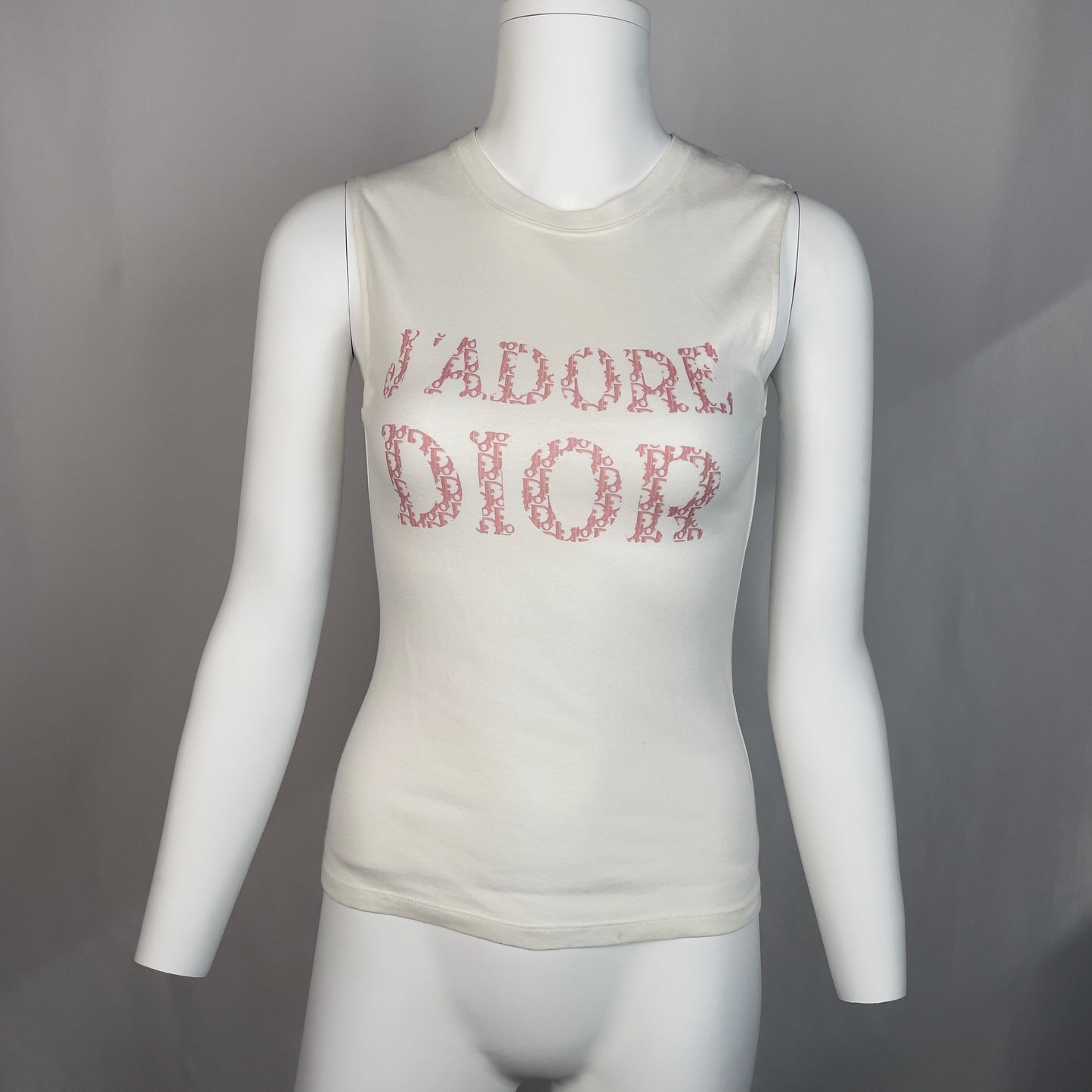 J'adore Dior trotter White x Pink tank top (XS)