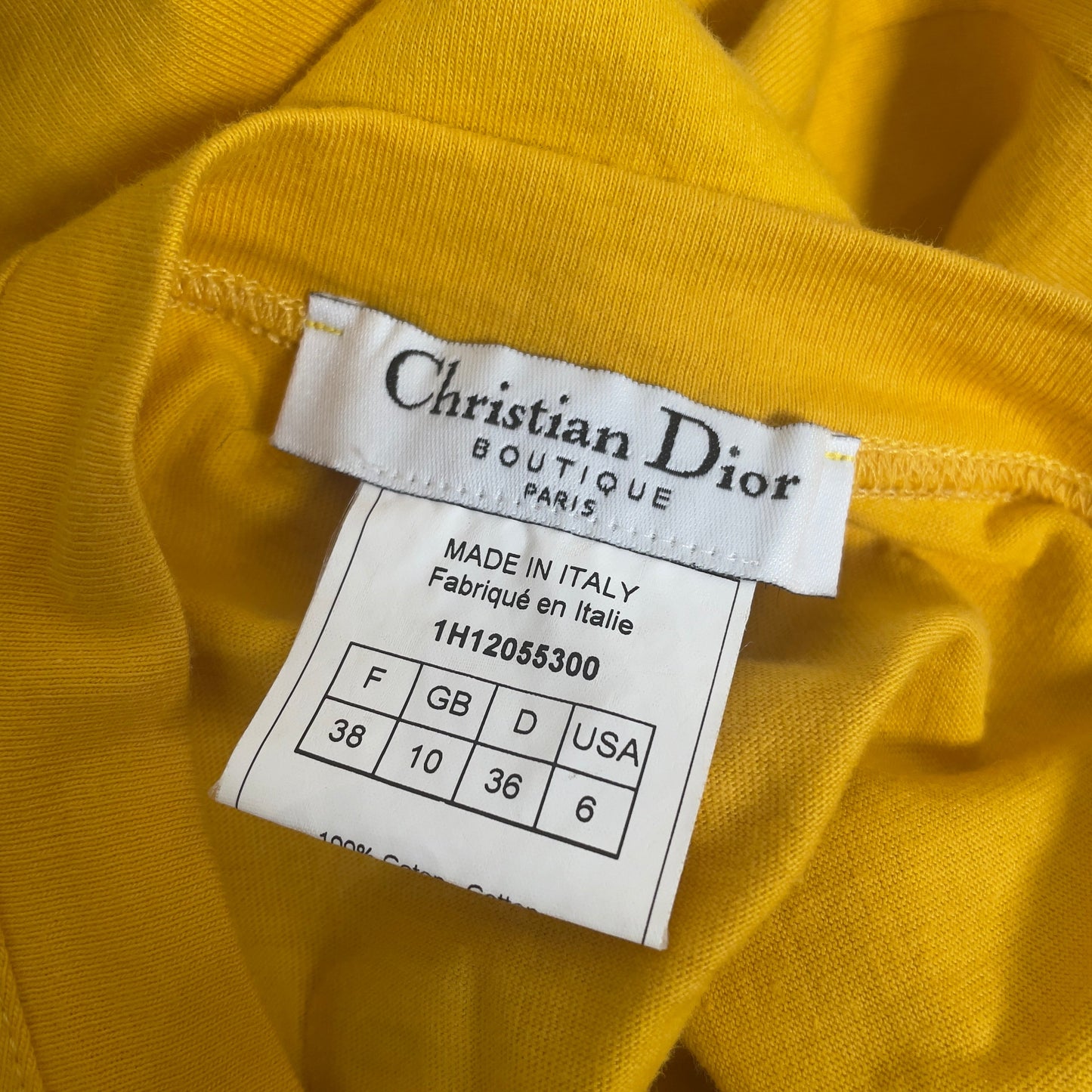 J'adore Dior Yellow x Dark blue tank top (S)