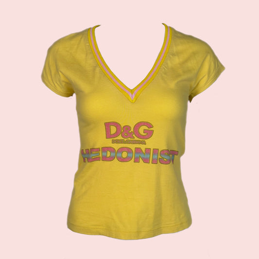 D&G "Hedonist" v-neck top (XS)
