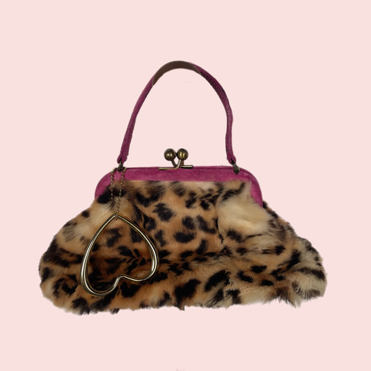 BLUGIRL BLUMARINE faux fur evening bag
